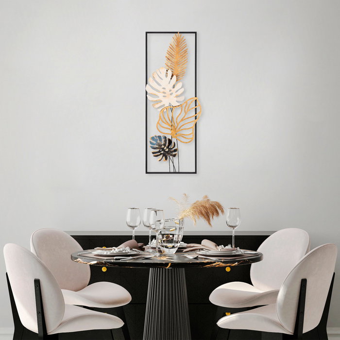 Wallity Palm Leaves Escultura de pared de metal Multicolor Wallity Palm Leaves Escultura de pared de metal Multicolor